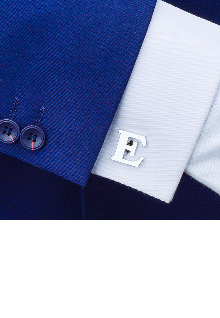 Simple Personality English Alphabet E Cufflinks