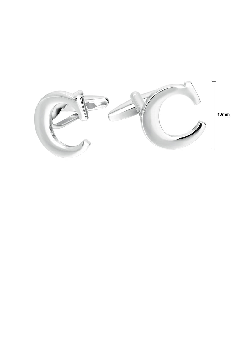 Simple Personality English Alphabet C Cufflinks