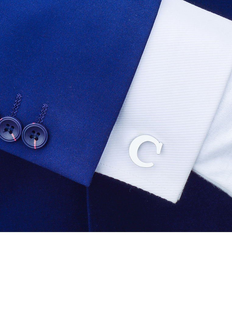 Simple Personality English Alphabet C Cufflinks