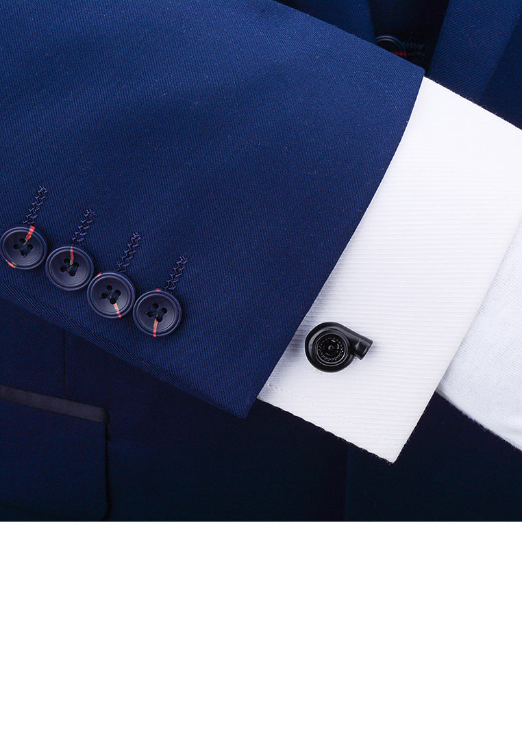 Simple Personality Plated Black Blower Cufflinks