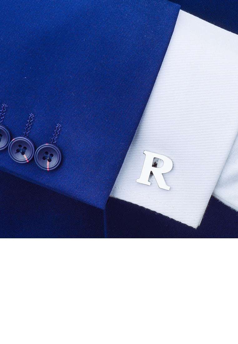 Simple Personality English Alphabet R Cufflinks