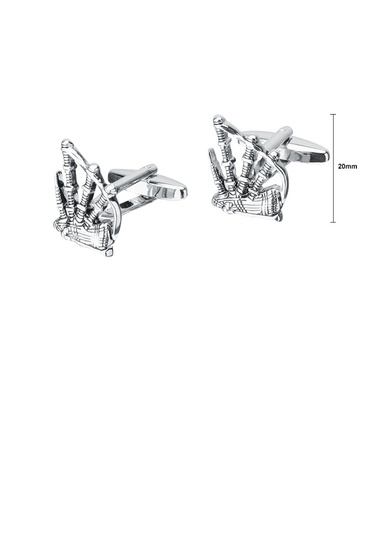 Fashionable Bagpipe Musical Instrument Cufflinks