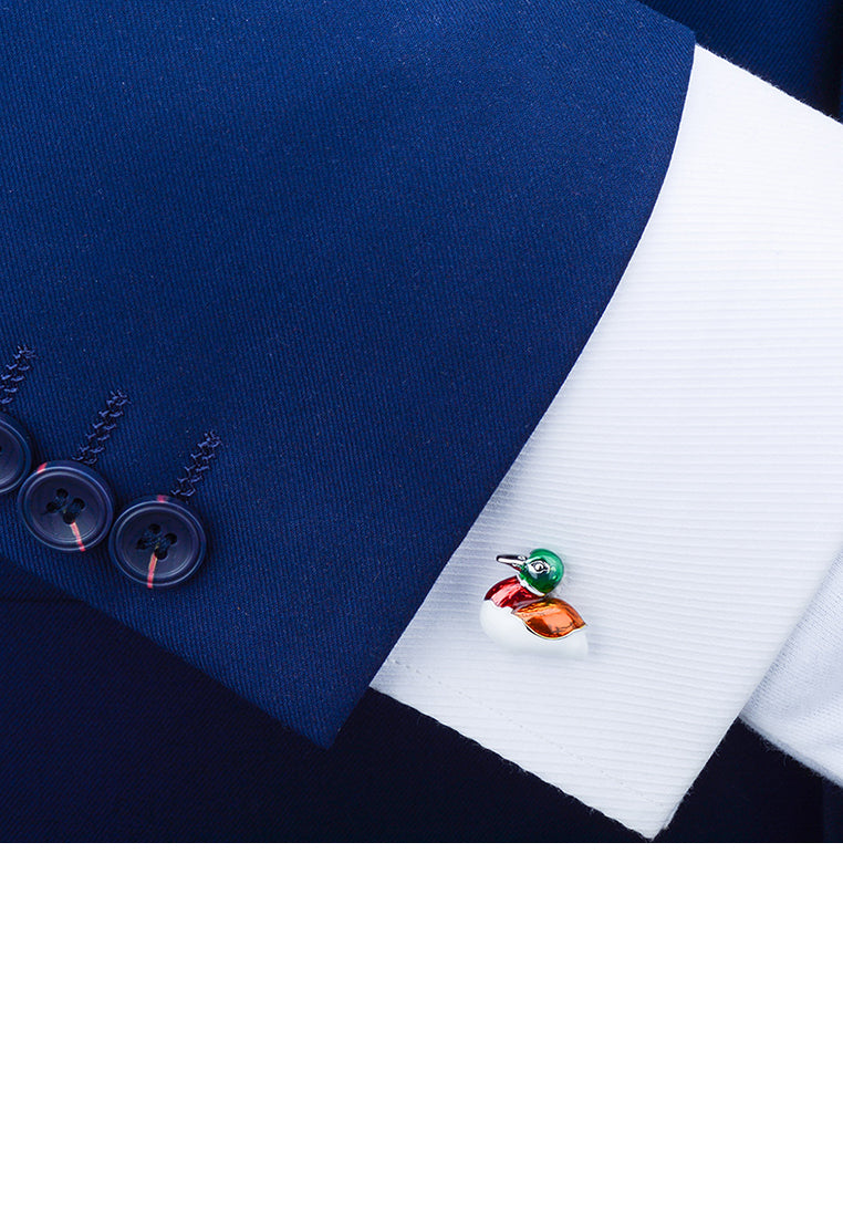 Simple Fashion Color Mandarin Duck Cufflinks