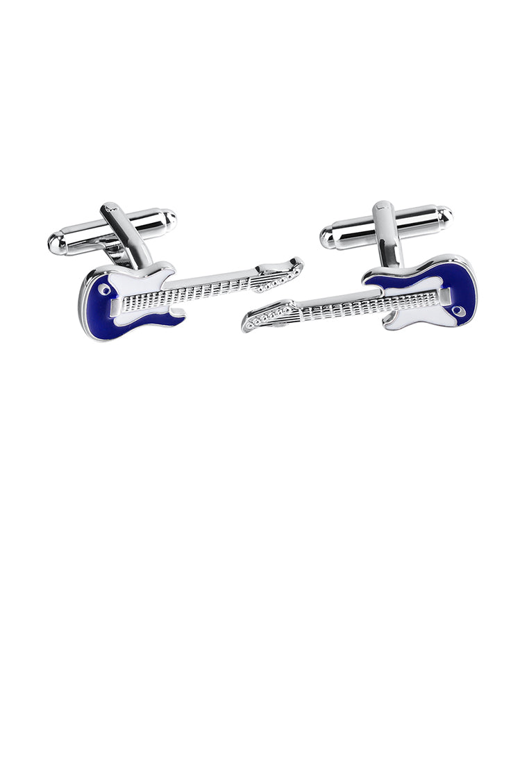 Fashionable High-end Blue Electric Guitar Cufflinks