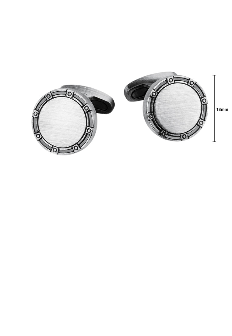 Fashion Vintage Geometric Round Cufflinks