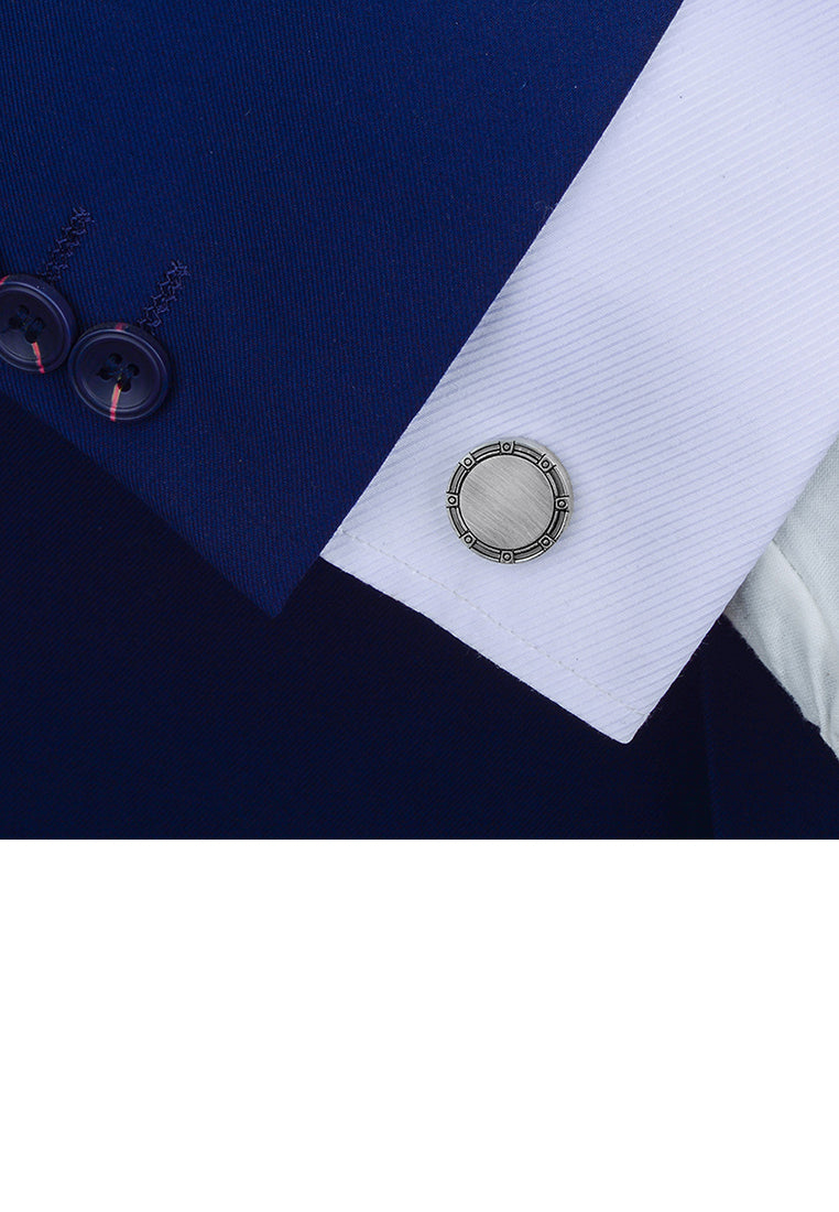 Fashion Vintage Geometric Round Cufflinks