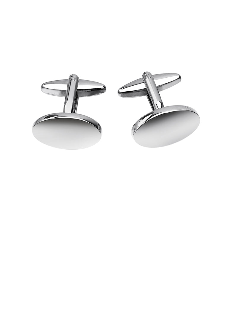 Simple Fashion Geometric Oval Cufflinks