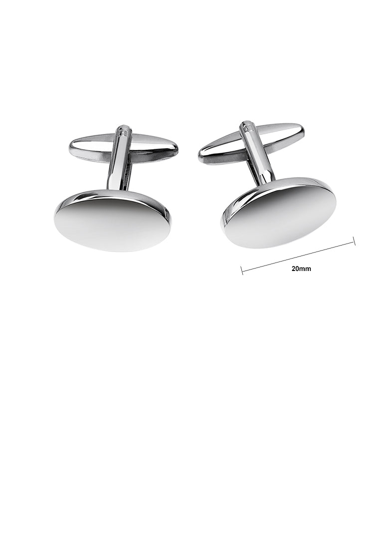 Simple Fashion Geometric Oval Cufflinks