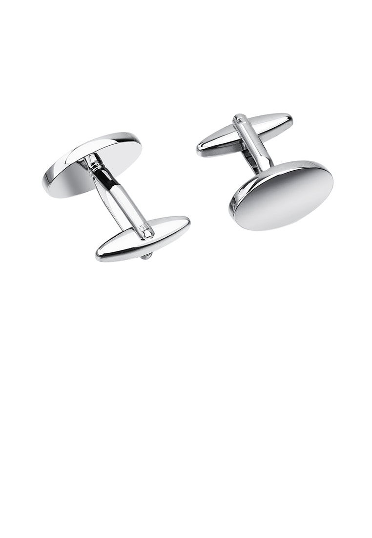 Simple Fashion Geometric Oval Cufflinks