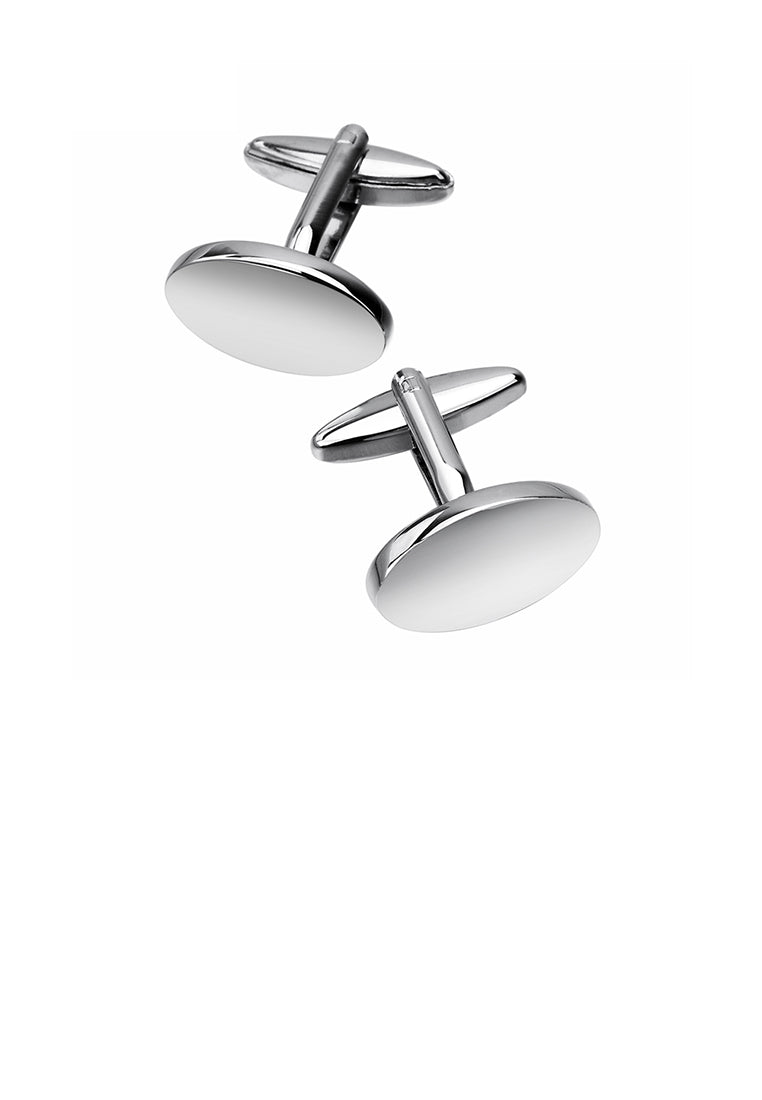 Simple Fashion Geometric Oval Cufflinks