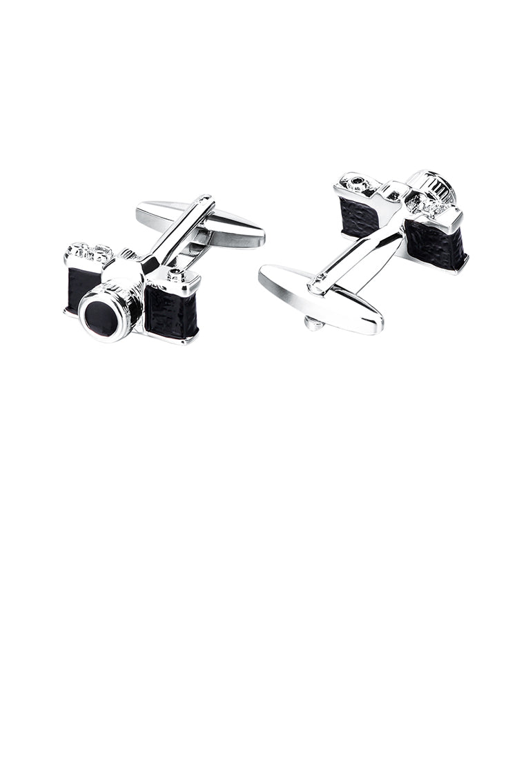 Fashionable Simple Personality Black Camera Cufflinks