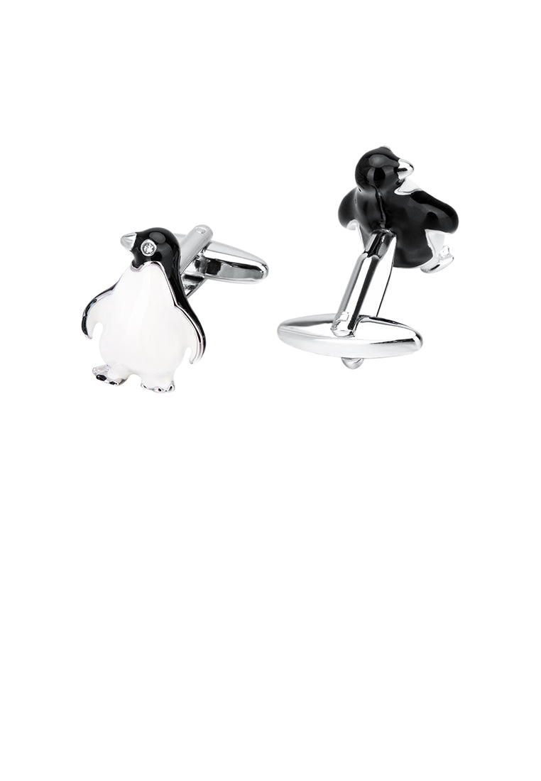 Fashionable and Exquisite Penguin Cufflinks with Cubic Zirconia - Luxurious Look