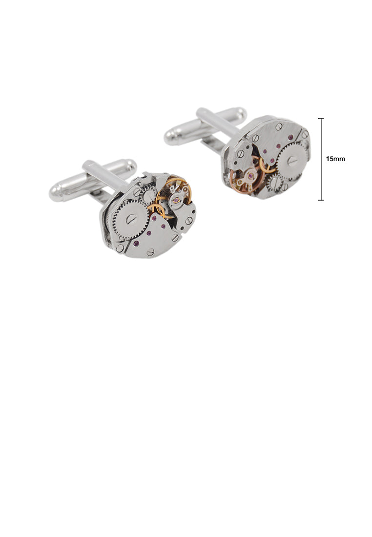 Fashion Personality Mechanical Watch Movement Cufflinks