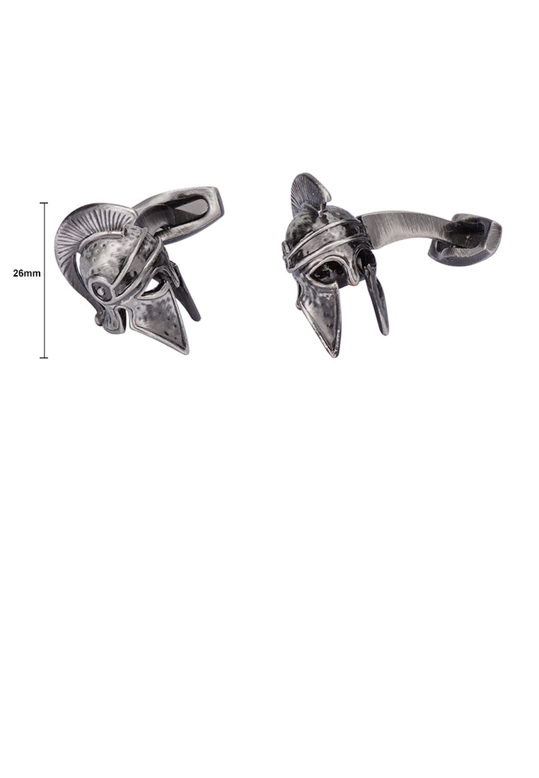 Fashion Retro Roman Warrior Helmet Cufflinks