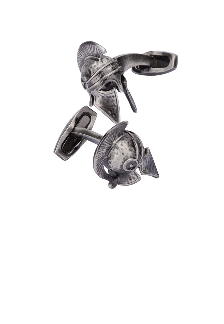 Fashion Retro Roman Warrior Helmet Cufflinks