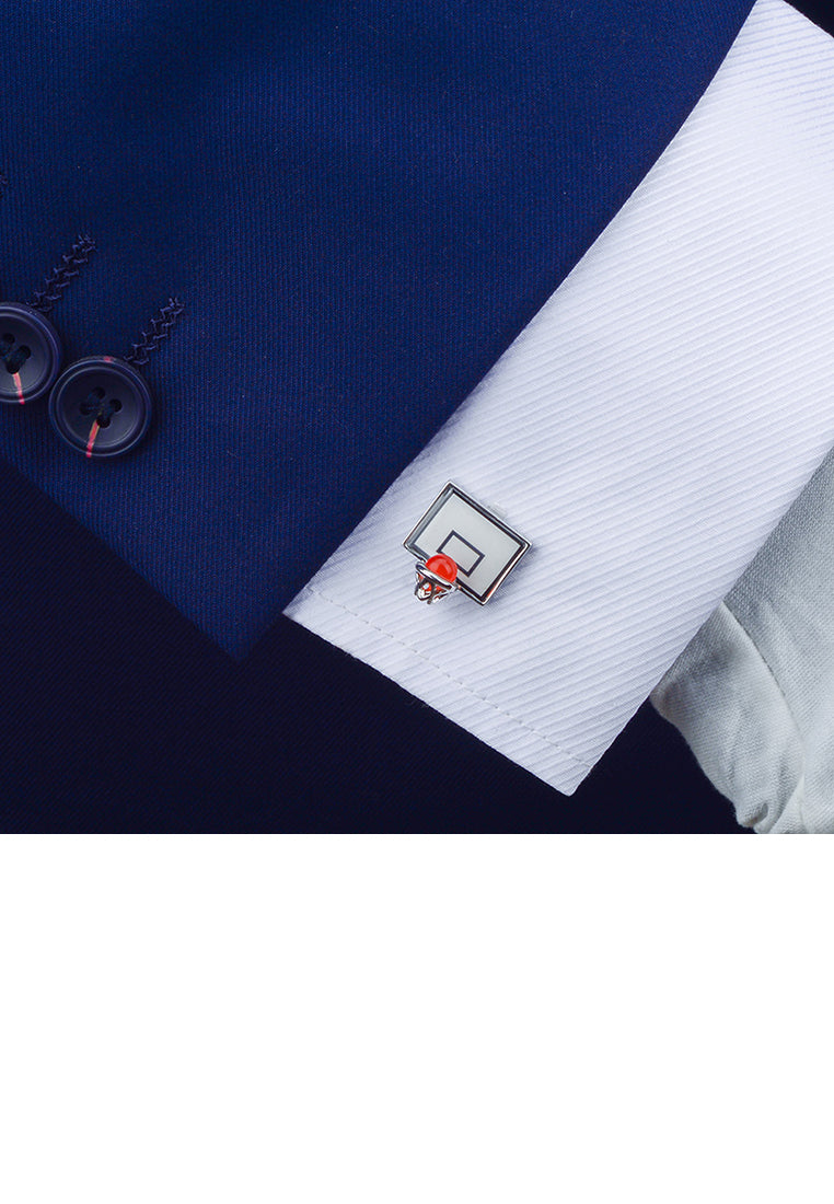 Fashion Personality Basketball Backboard Cufflinks