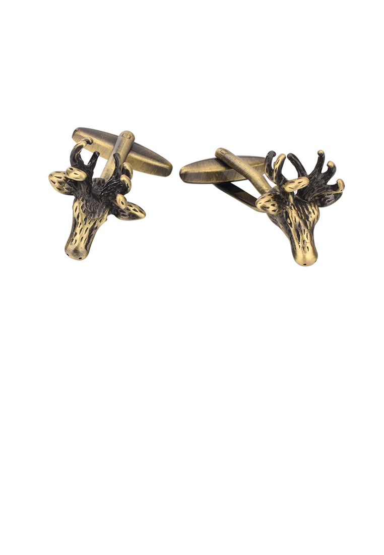 Fashionable Elegant Bronze Christmas Elk Cufflinks