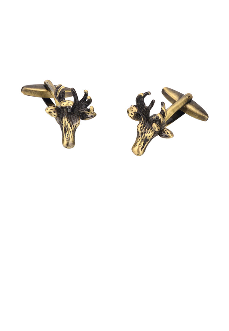 Fashionable Elegant Bronze Christmas Elk Cufflinks