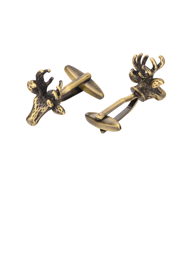 Fashionable Elegant Bronze Christmas Elk Cufflinks