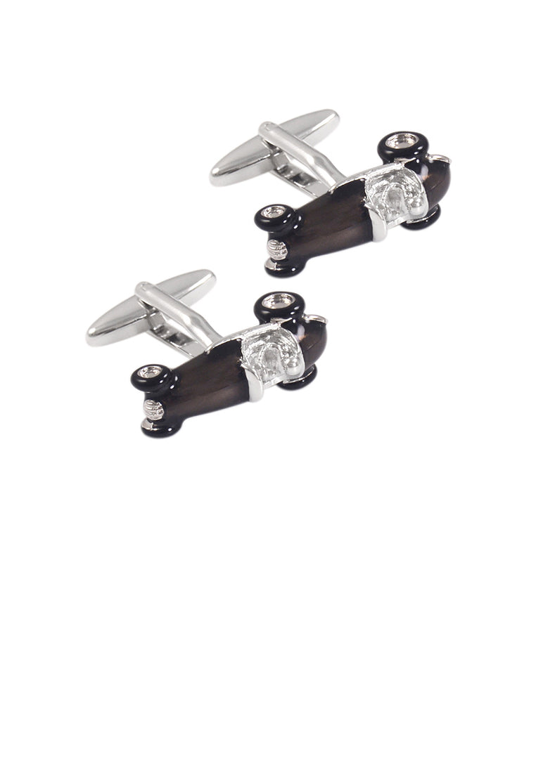 Fashion Personality Gray Sports Car Cufflinks
