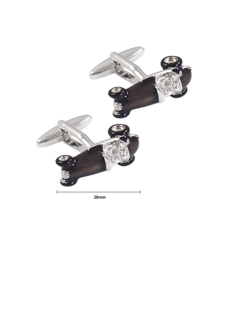 Fashion Personality Gray Sports Car Cufflinks