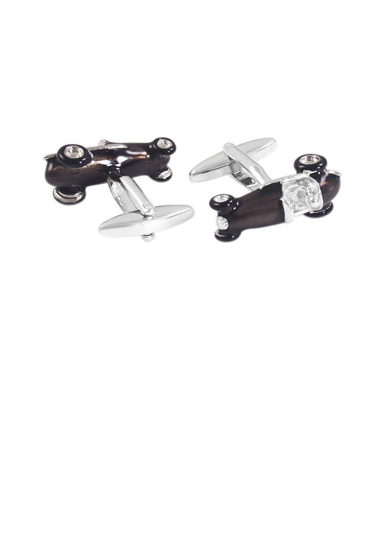 Fashion Personality Gray Sports Car Cufflinks