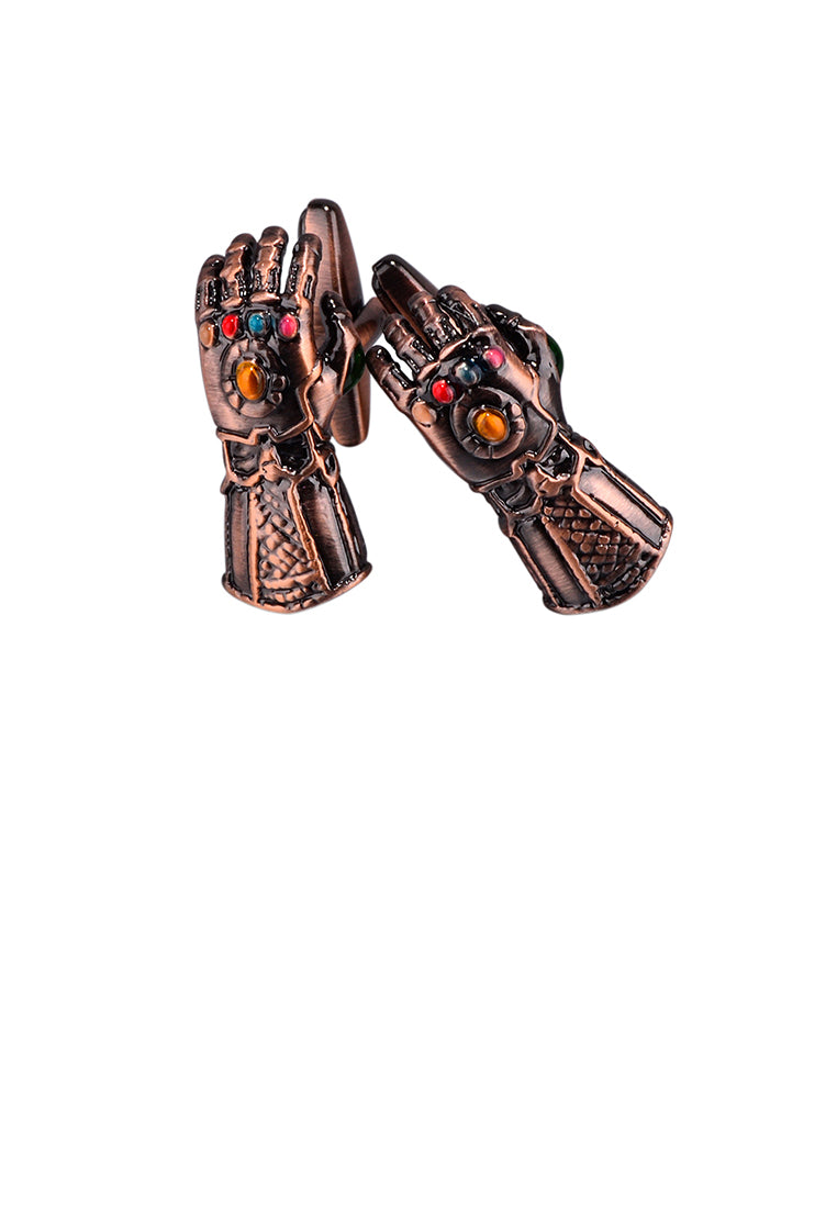 Fashionable Red Copper Infinite Gloves Cufflinks - Vibrant Color
