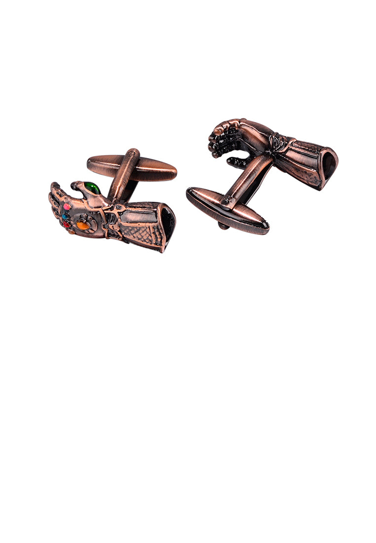 Fashionable Red Copper Infinite Gloves Cufflinks - Vibrant Color