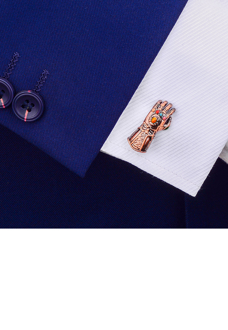 Fashionable Red Copper Infinite Gloves Cufflinks - Vibrant Color