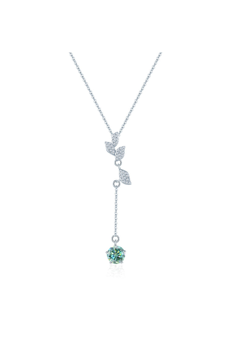 925 Sterling Silver Fashion Flower Pendant with Cubic Zirconia and Necklace - Luxurious Look