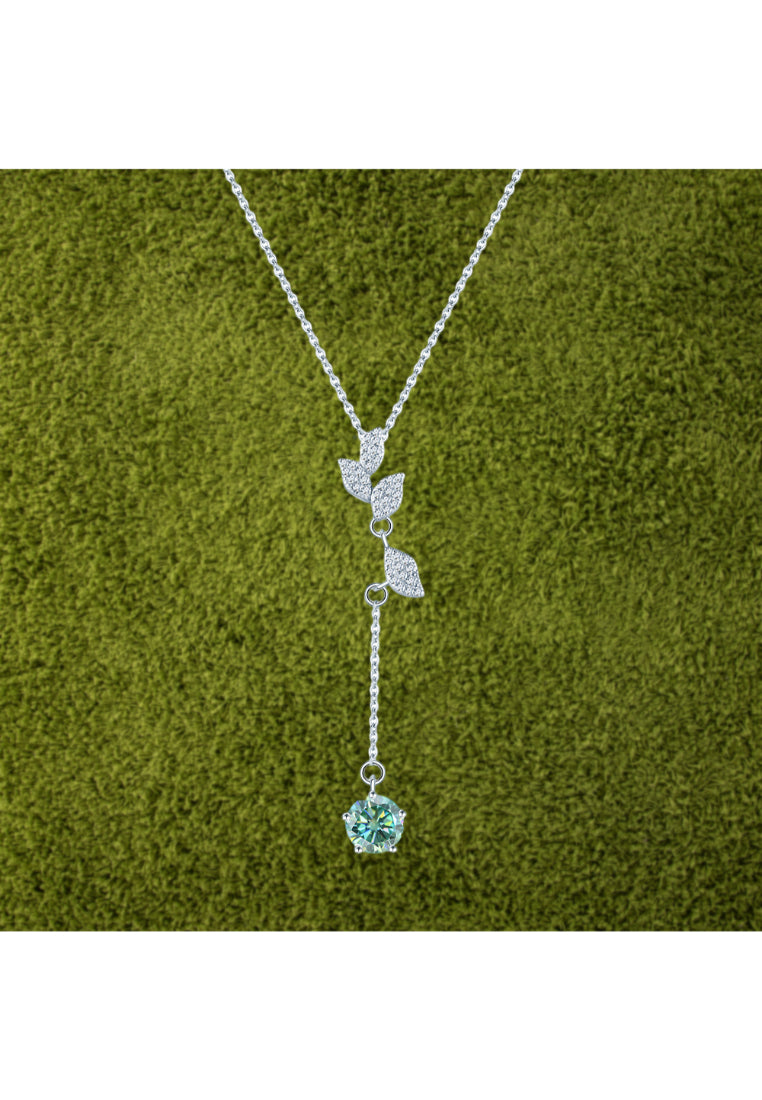 925 Sterling Silver Fashion Flower Pendant with Cubic Zirconia and Necklace - Luxurious Look
