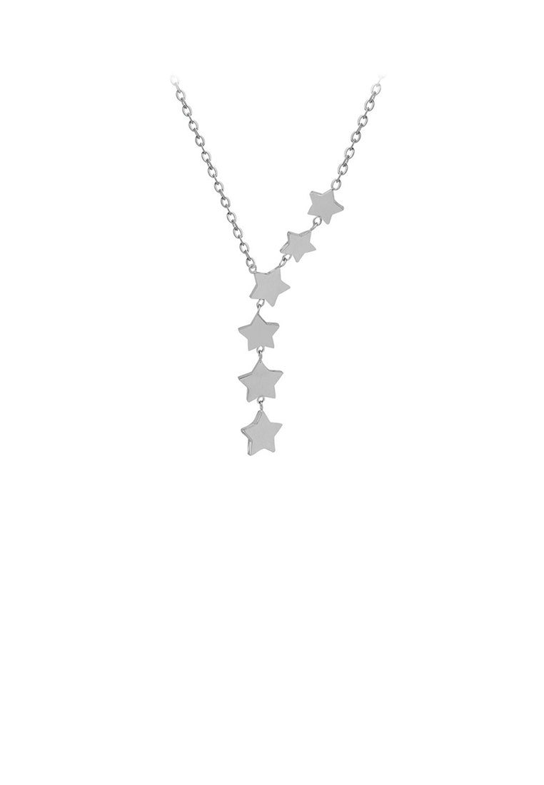 Fashion and Simple 316L Stainless Steel Star Tassel Pendant with Necklace