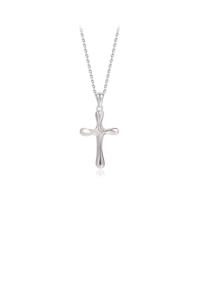 925 Sterling Silver Simple and Fashion Cross Pendant with Necklace