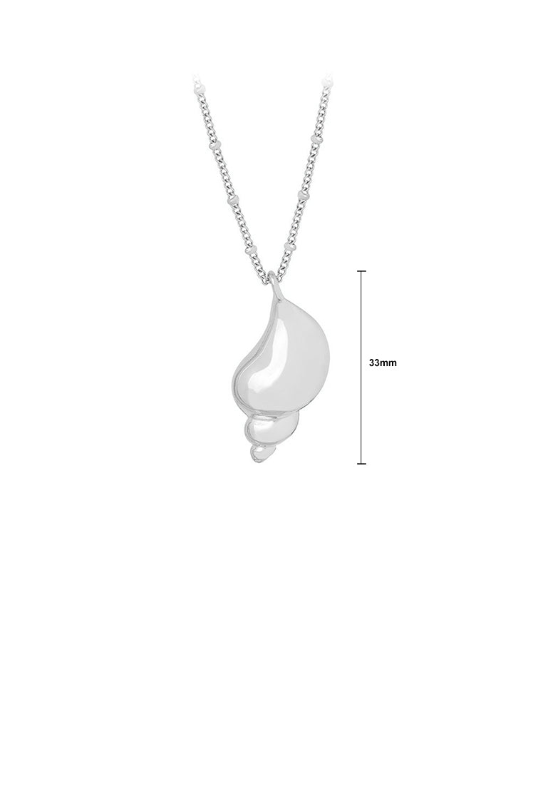 Fashion and Simple 316L Stainless Steel Conch Pendant with Necklace