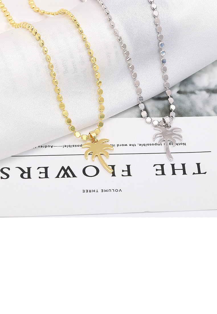 Simple Fashion Coconut Pendant with Beaded Necklace