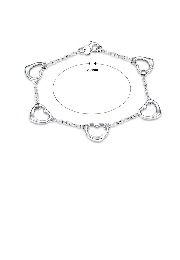 Simple Romantic Hollow Heart Bracelet