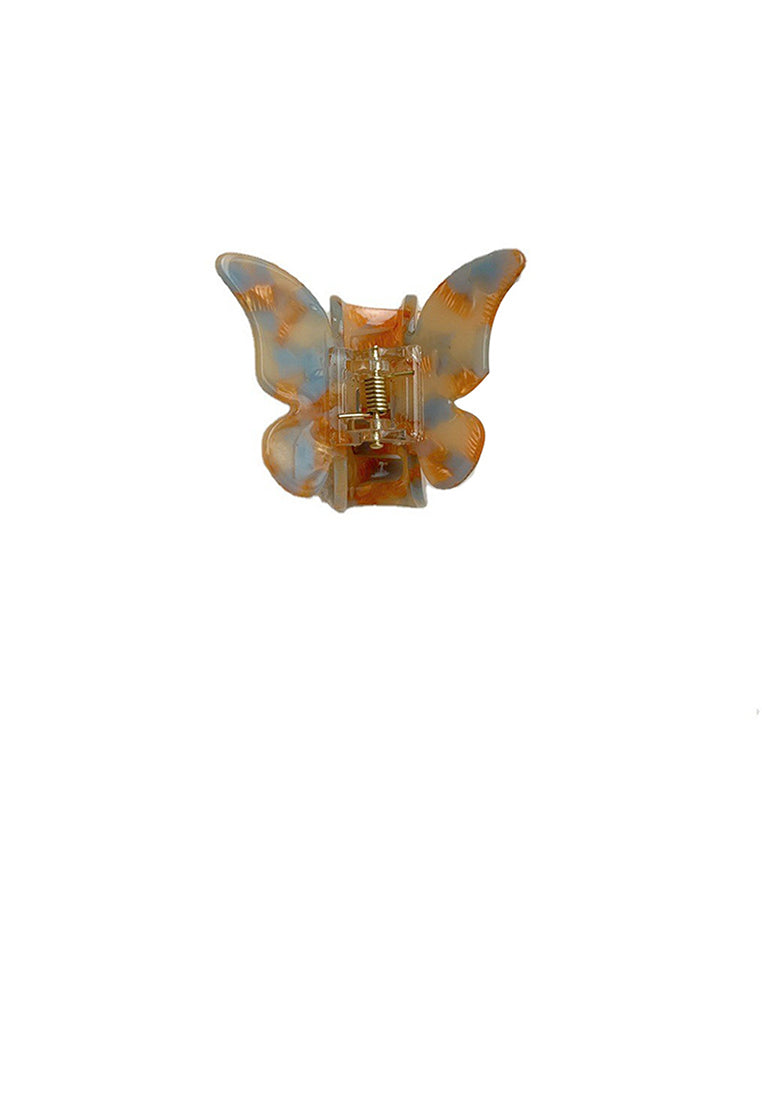 Fashion And Cute Orange And Blue Pattern Butterfly Hair Claw - Elegant Hairpiece