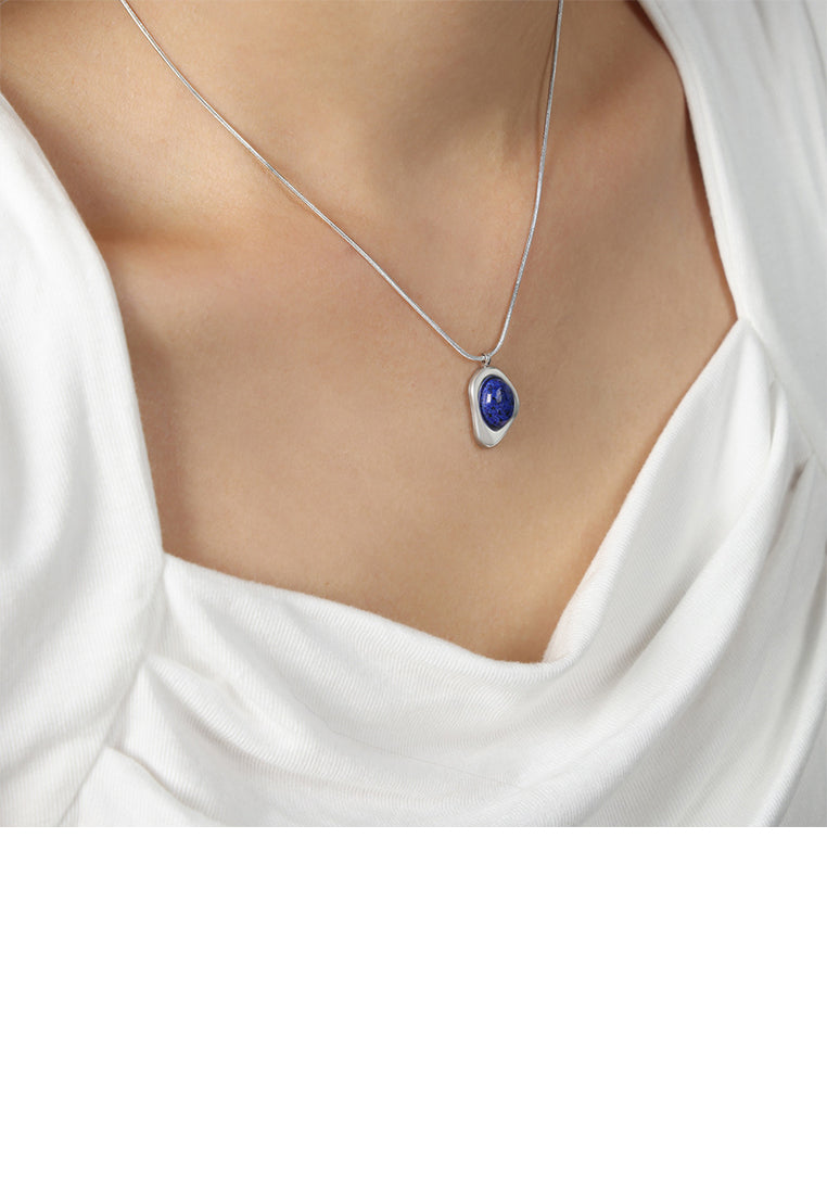 Fashion and Personalized 316L Stainless Steel Irregular Geometric Pendant with Necklace