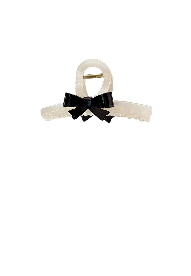 Fashion And Simple Black Ribbon Geometric Hair Claw - Elegant Hairpiece