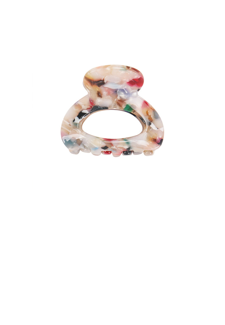 Simple And Fashion Colorful Pattern Hollow Geometric Hair Claw - Elegant Hairpiece