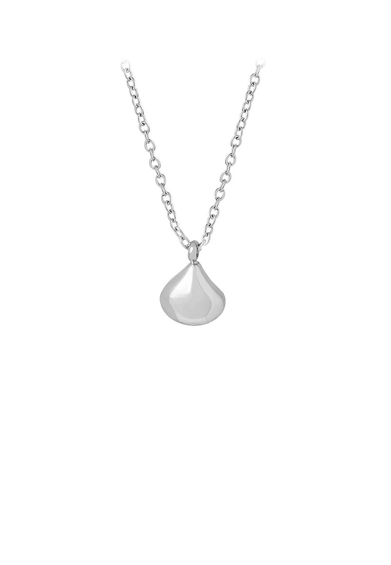 Simple and Fashion 316L Stainless Steel Water Drop-shaped Pendant with Necklace