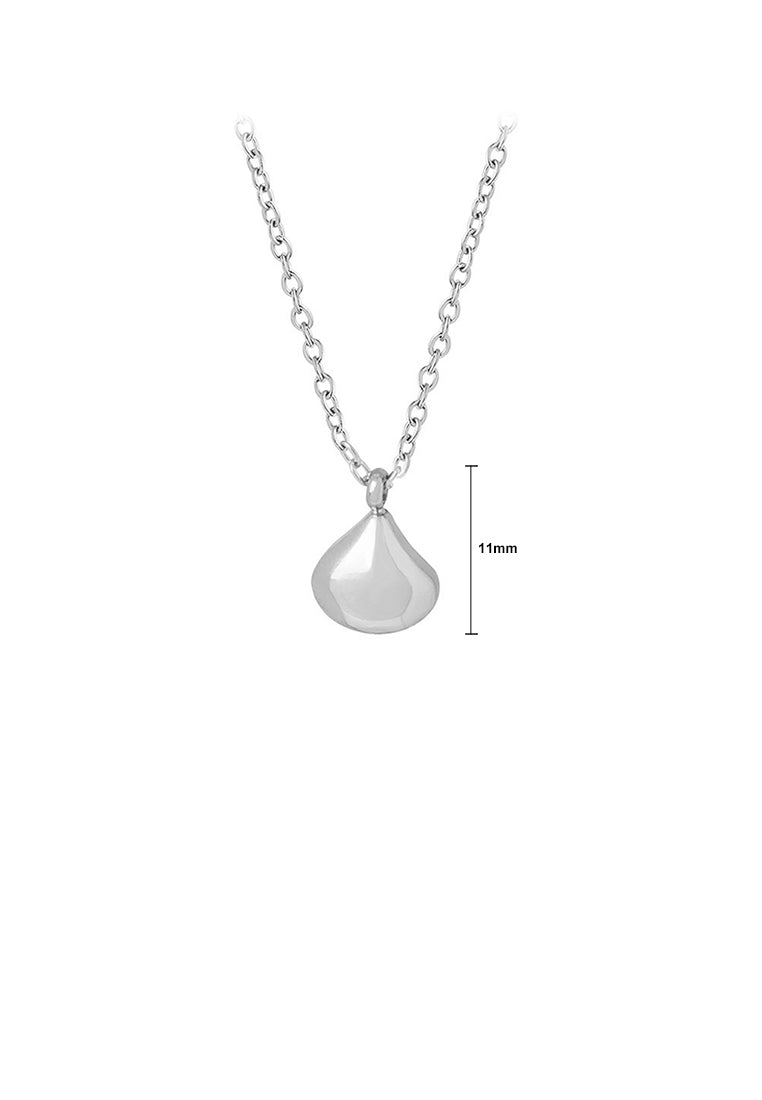 Simple and Fashion 316L Stainless Steel Water Drop-shaped Pendant with Necklace