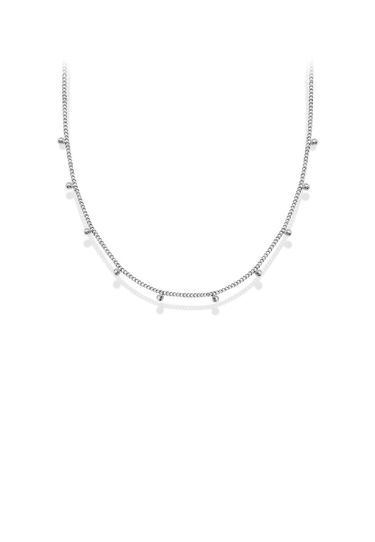 Fashion Simple 316L Stainless Steel Geometric Ball Necklace