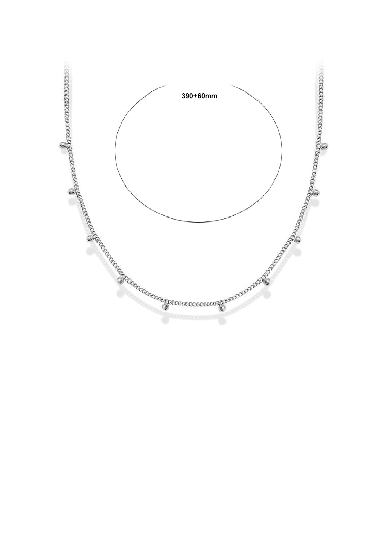 Fashion Simple 316L Stainless Steel Geometric Ball Necklace