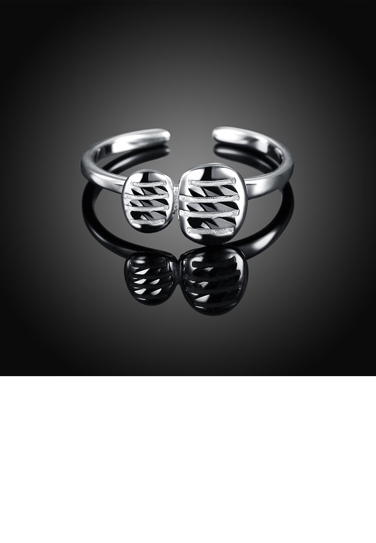 925 Sterling Silver Elegant Fashion Adjustable Opening Ring