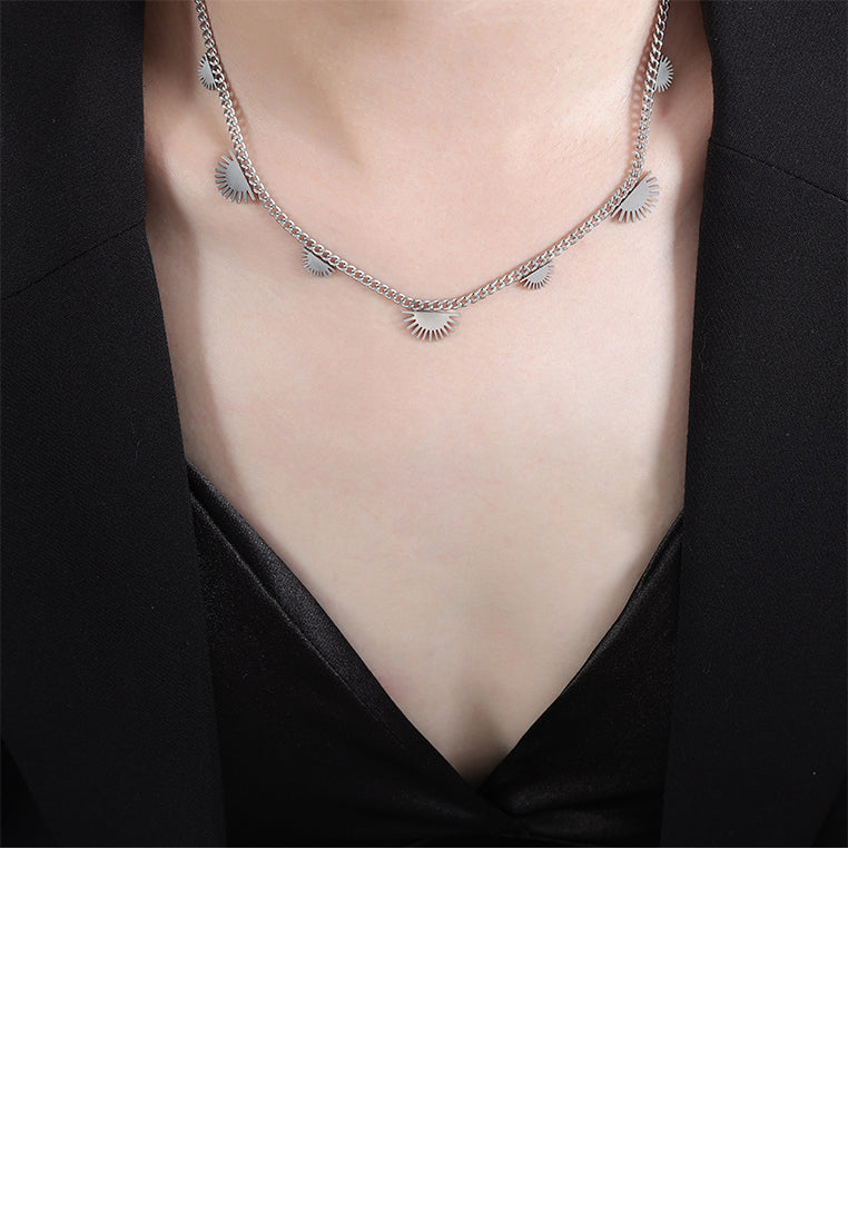 Simple and Temperament 316L Stainless Steel Sun Necklace