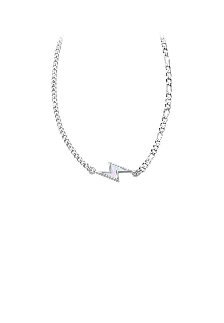 Fashion Temperament 316L Stainless Steel Lightning Shell Necklace