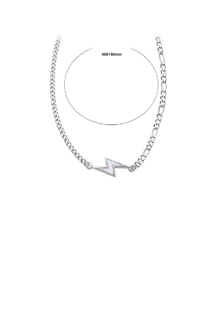Fashion Temperament 316L Stainless Steel Lightning Shell Necklace