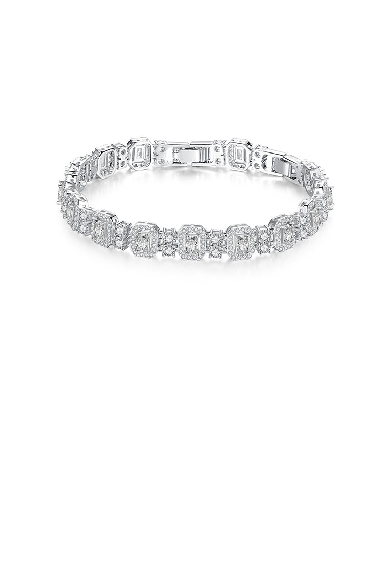 Fashion and Elegant Geometric Bracelet with Cubic Zirconia - Luxurious Look