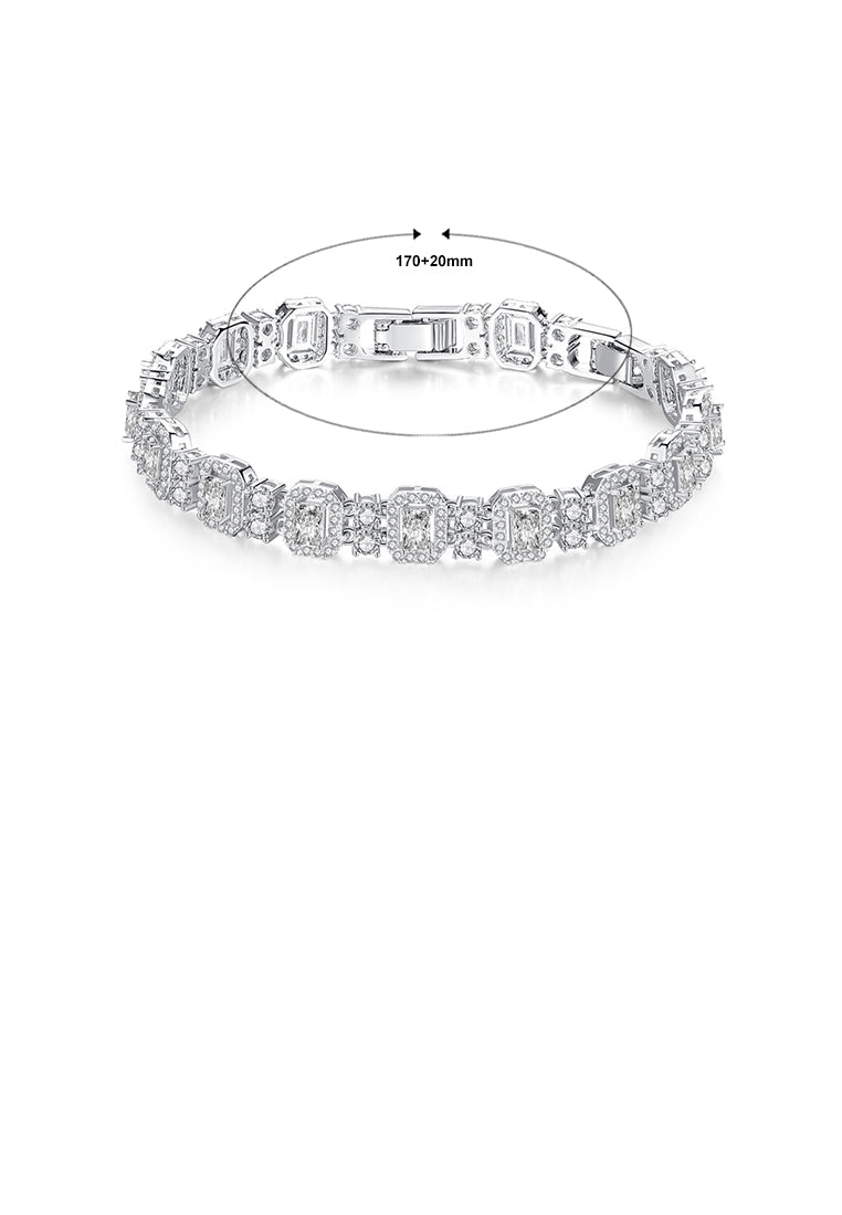 Fashion and Elegant Geometric Bracelet with Cubic Zirconia - Luxurious Look